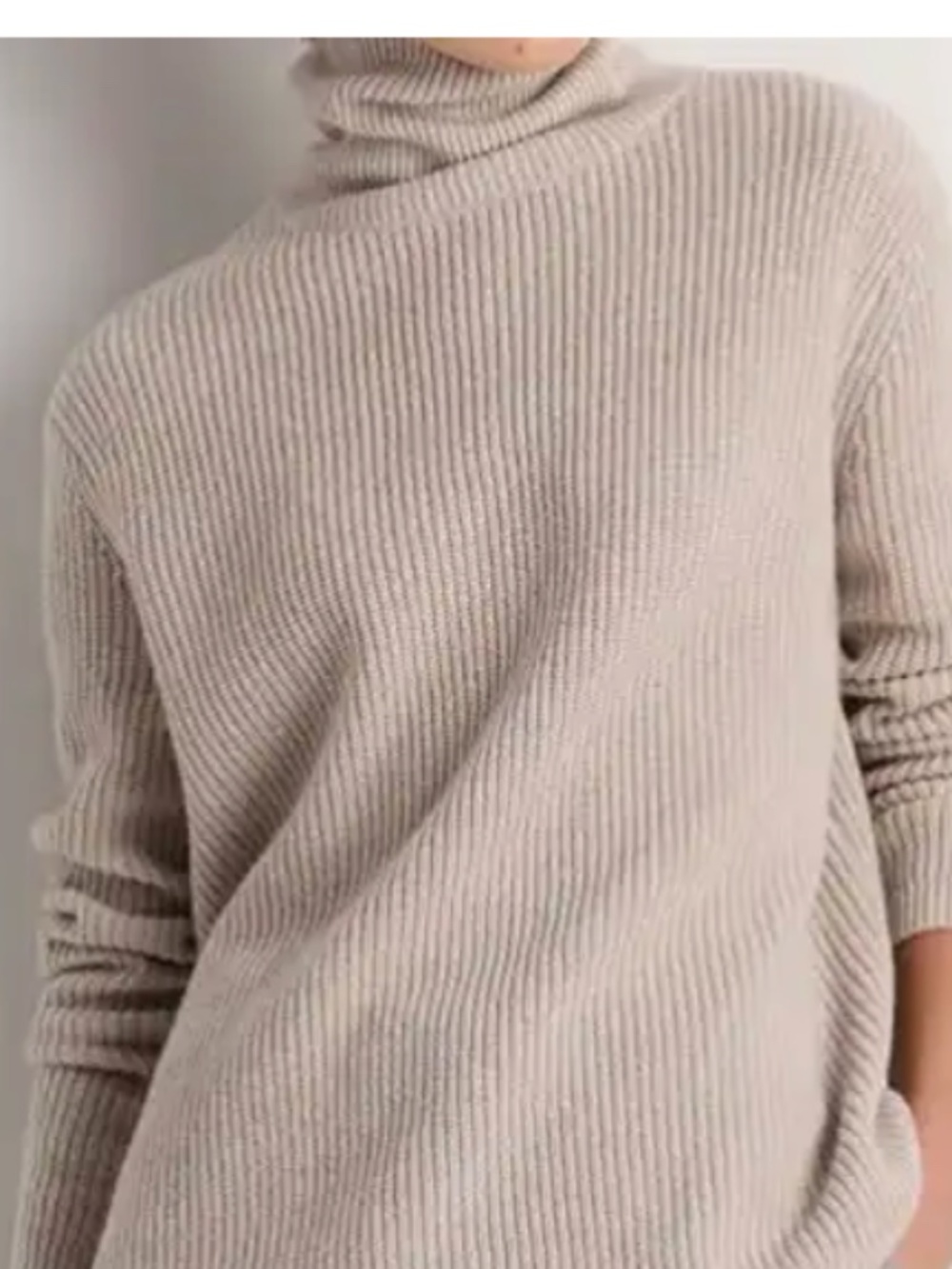 Quince Mongolian Cashmere Fisherman Turtleneck Sweater